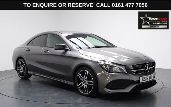 Used 2018 GREY MERCEDES-BENZ CLA Saloon 1.6 CLA180 AMG Line Coupe 4dr Petrol Manual Euro 6 (s/s) (122 ps) (reg. 2018-04-30) for sale in Stockport