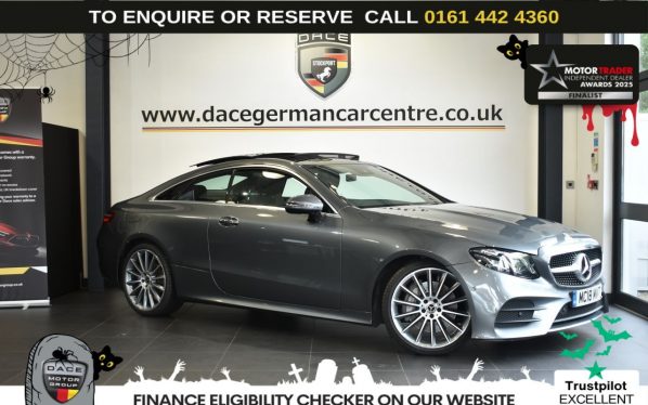 Used 2018 GREY MERCEDES-BENZ E-CLASS Coupe 2.0 E300 AMG Line (Premium Plus) Coupe 2dr Petrol G-Tronic+ Euro 6 (s/s) (245 ps) (reg. 2018-07-23) for sale in Altrincham