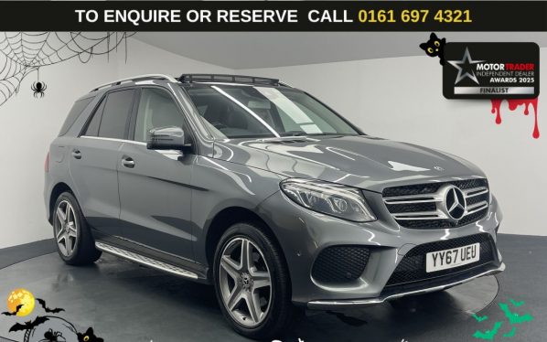 Used 2018 GREY MERCEDES-BENZ GLE SUV 3.0 GLE350d V6 AMG Line (Premium) SUV 5dr Diesel G-Tronic 4MATIC Euro 6 (s/s) (258 ps) (reg. 2018-01-30) for sale in Manchester