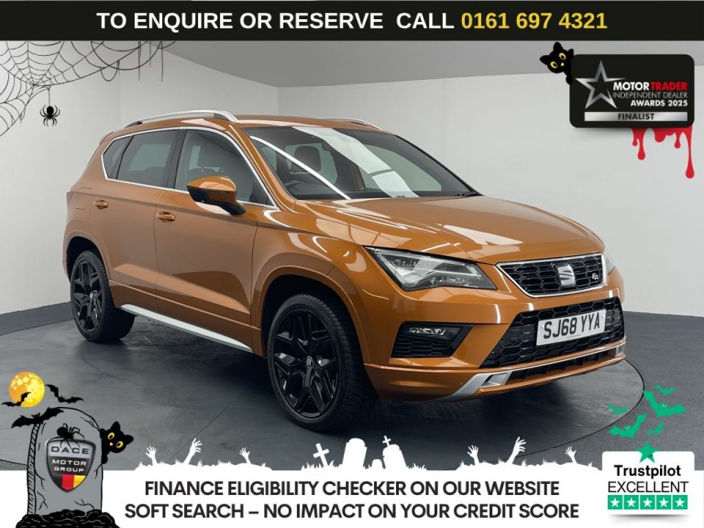 Used 2018 ORANGE SEAT ATECA SUV 2.0 TDI FR SUV 5dr Diesel Manual 4Drive Euro 6 (s/s) (150 ps) (reg. 2018-09-01) for sale in Manchester