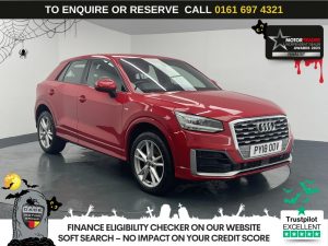 Used 2018 RED AUDI Q2 SUV 1.4 TFSI CoD S line SUV 5dr Petrol S Tronic Euro 6 (s/s) (150 ps) (reg. 2018-06-29) for sale in Manchester