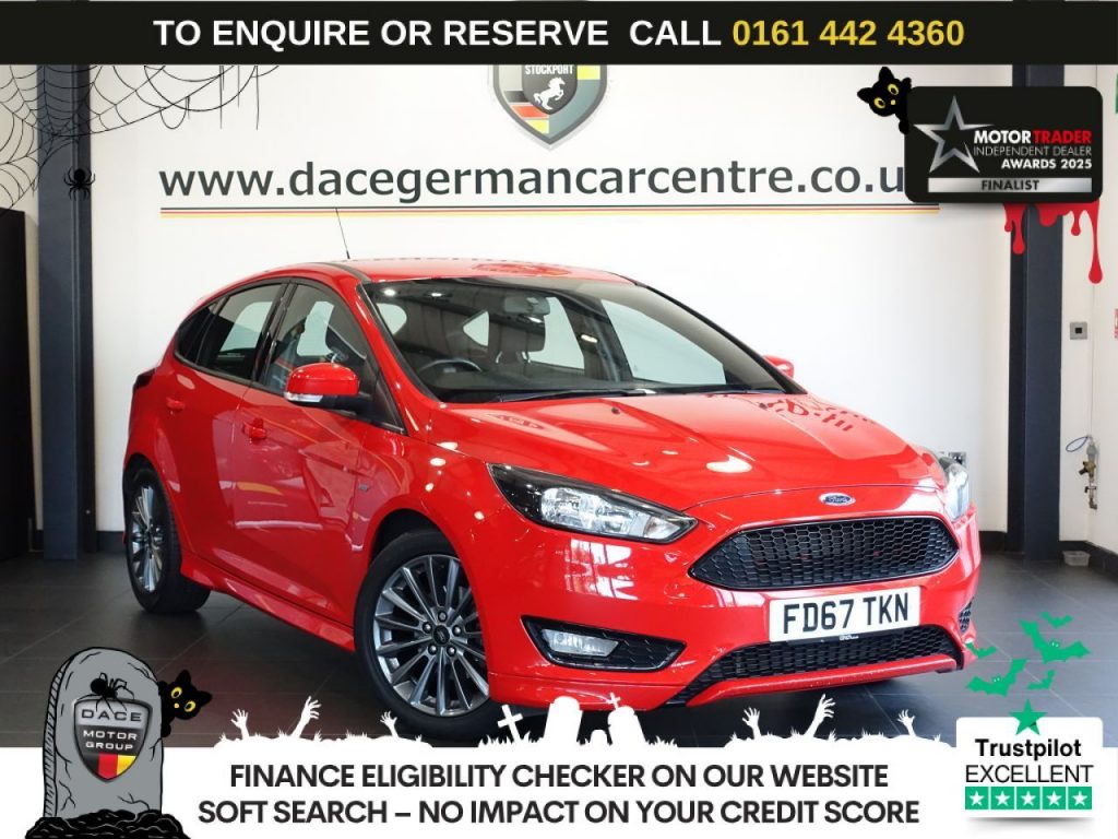 Used 2018 RED FORD FOCUS Hatchback 1.5 TDCi ST-Line Hatchback 5dr Diesel Manual Euro 6 (s/s) (120 ps) (reg. 2018-02-09) for sale in Altrincham
