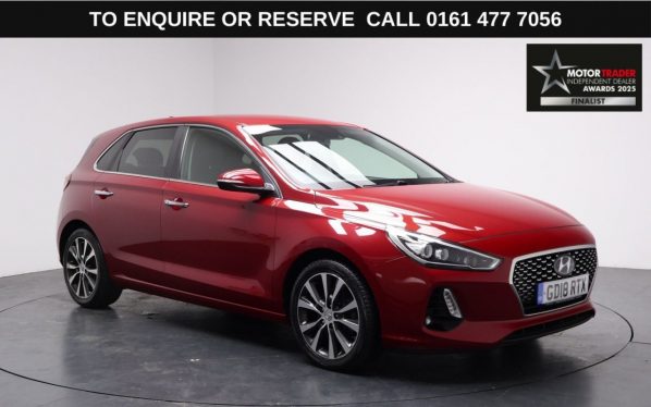Used 2018 RED HYUNDAI I30 Hatchback 1.4 T-GDi Blue Drive Premium Hatchback 5dr Petrol Manual Euro 6 (s/s) (140 ps) (reg. 2018-05-31) for sale in Stockport