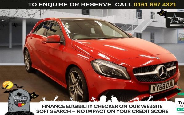 Used 2018 RED MERCEDES-BENZ A-CLASS Hatchback 2.1 A200d AMG Line (Premium Plus) Hatchback 5dr Diesel 7G-DCT Euro 6 (s/s) (136 ps) (reg. 2018-09-26) for sale in Manchester