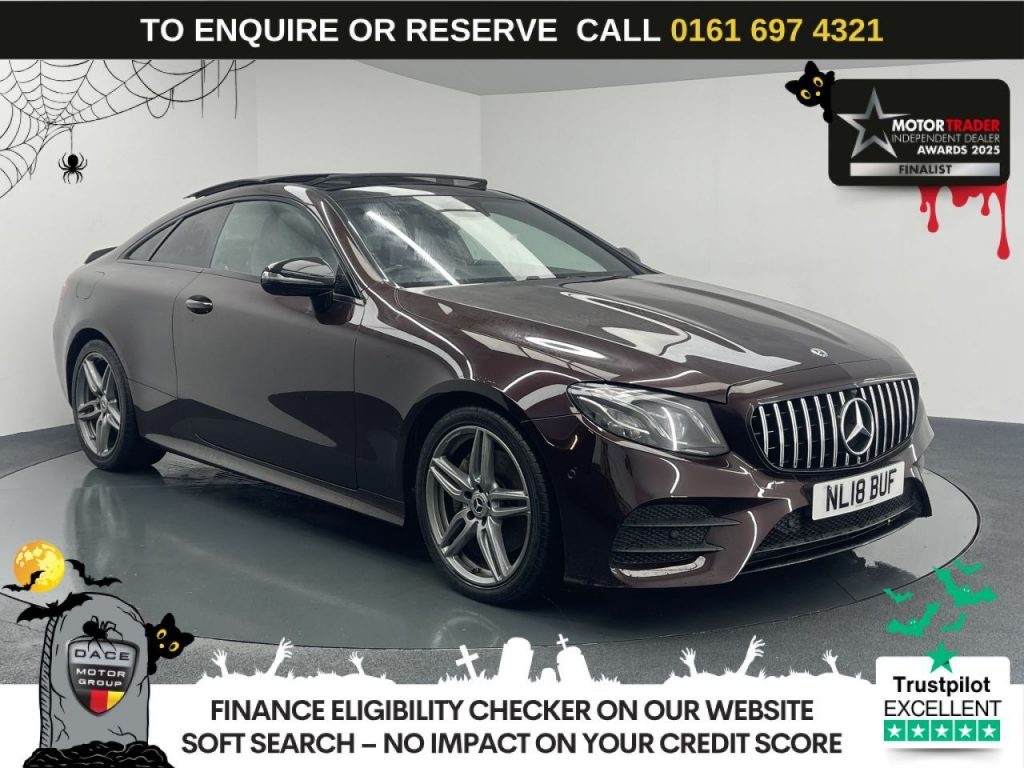 Used 2018 RED MERCEDES-BENZ E-CLASS Coupe 2.0 E220d AMG Line (Premium Plus) Coupe 2dr Diesel G-Tronic+ Euro 6 (s/s) (194 ps) (reg. 2018-03-26) for sale in Manchester