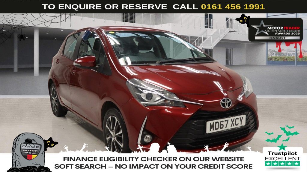 Used 2018 RED TOYOTA YARIS Hatchback 1.5 VVT-i Icon Tech Hatchback 5dr Petrol Manual Euro 6 (111 ps) (reg. 2018-02-20) for sale in Wilmslow