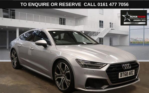 Used 2018 SILVER AUDI A7 Hatchback 3.0 TDI V6 50 S line Sportback 5dr Diesel Tiptronic quattro Euro 6 (s/s) (286 ps) (reg. 2018-10-31) for sale in Stockport