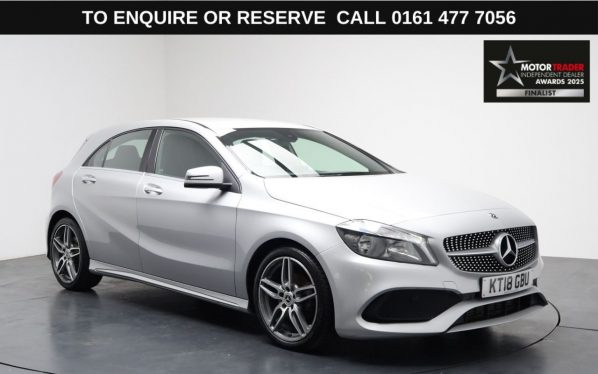 Used 2018 SILVER MERCEDES-BENZ A-CLASS Hatchback 1.5 A180d AMG Line Hatchback 5dr Diesel 7G-DCT Euro 6 (s/s) (109 ps) (reg. 2018-05-31) for sale in Stockport