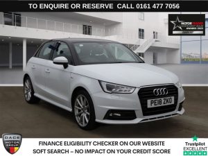 Used 2018 WHITE AUDI A1 Hatchback 1.4 TFSI S line Sportback 5dr Petrol S Tronic Euro 6 (s/s) (Nav) (125 ps) (reg. 2018-03-26) for sale in Stockport