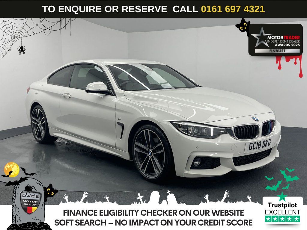Used 2018 WHITE BMW 4 SERIES Coupe 2.0 420d M Sport Coupe 2dr Diesel Auto Euro 6 (s/s) (190 ps) (reg. 2018-06-28) for sale in Manchester