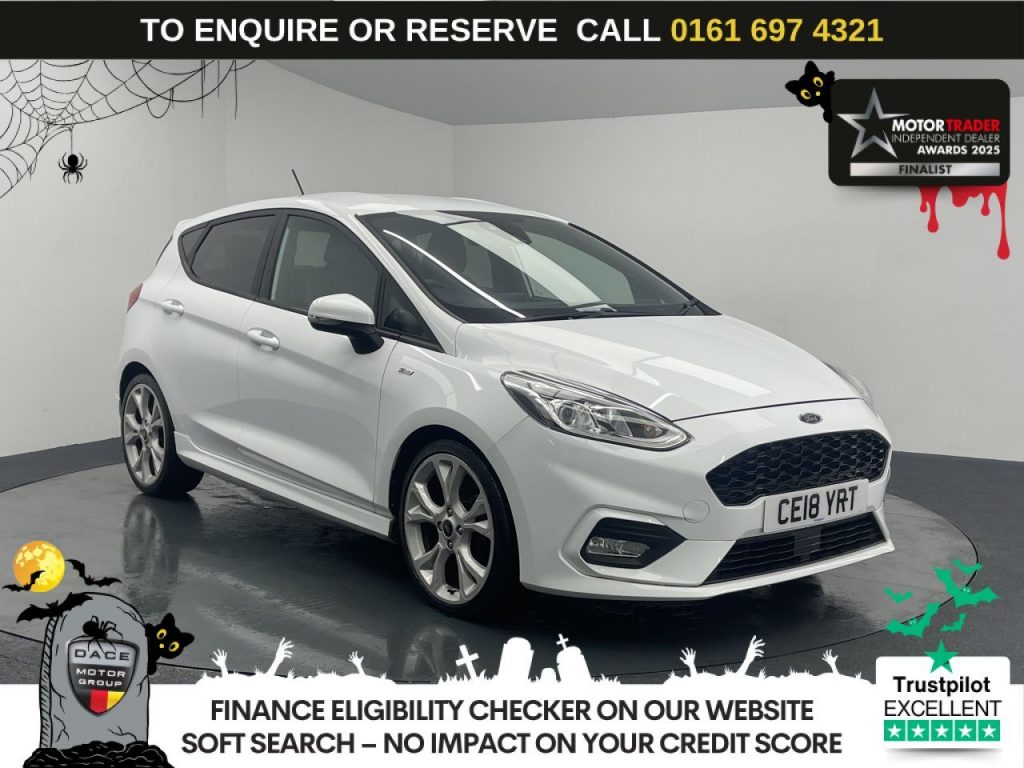 Used 2018 WHITE FORD FIESTA Hatchback 1.0T EcoBoost ST-Line X Hatchback 5dr Petrol Manual Euro 6 (s/s) (125 ps) (reg. 2018-06-04) for sale in Manchester