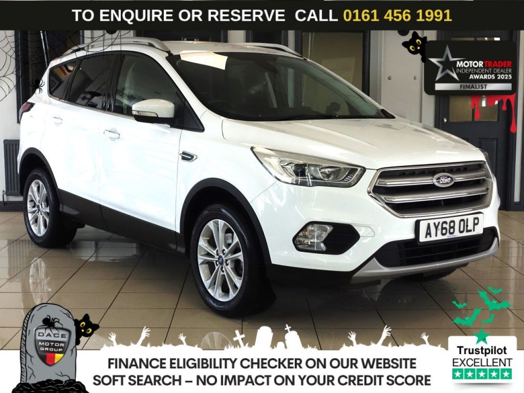 Used 2018 WHITE FORD KUGA SUV 1.5T EcoBoost GPF Titanium SUV 5dr Petrol Manual 2WD Euro 6 (s/s) (150 ps) (reg. 2018-09-21) for sale in Wilmslow