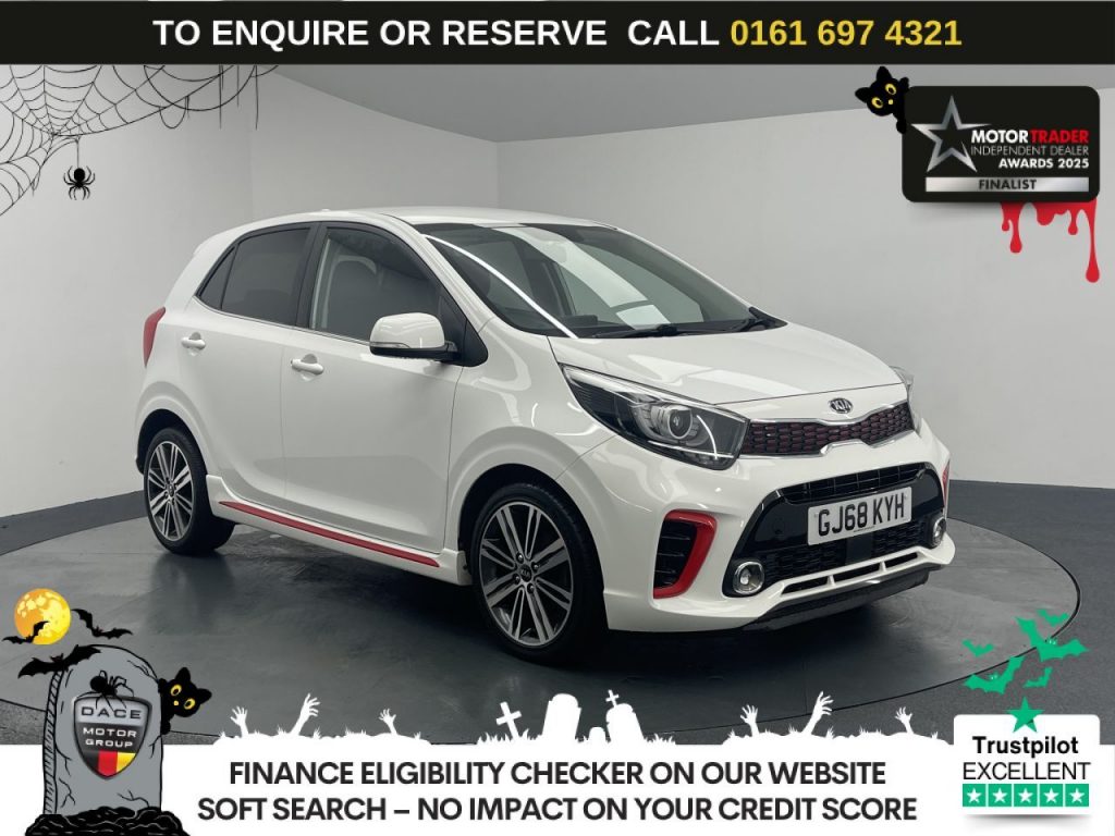 Used 2018 WHITE KIA PICANTO Hatchback 1.0 T-GDi GT-Line Hatchback 5dr Petrol Manual Euro 6 (99 bhp) (reg. 2018-09-29) for sale in Manchester