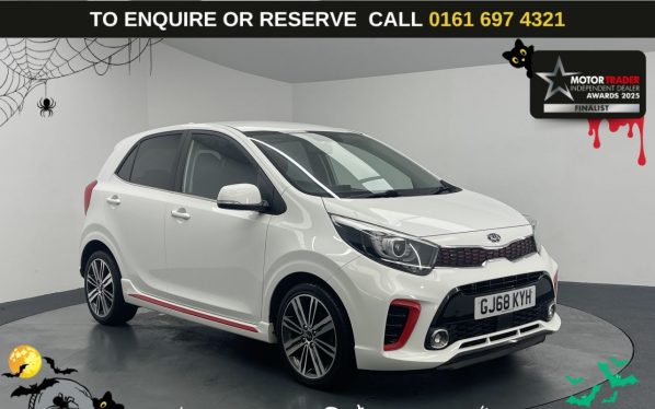 Used 2018 WHITE KIA PICANTO Hatchback 1.0 T-GDi GT-Line Hatchback 5dr Petrol Manual Euro 6 (99 bhp) (reg. 2018-09-29) for sale in Manchester