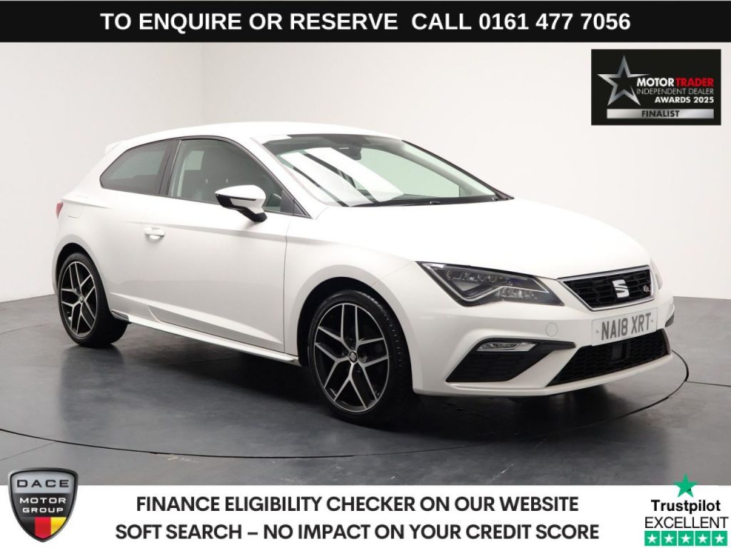 Used 2018 WHITE SEAT LEON Hatchback 1.4 TSI FR Titanium Technology Sport Coupe 3dr Petrol Manual Euro 6 (s/s) (125 ps) (reg. 2018-06-14) for sale in Stockport