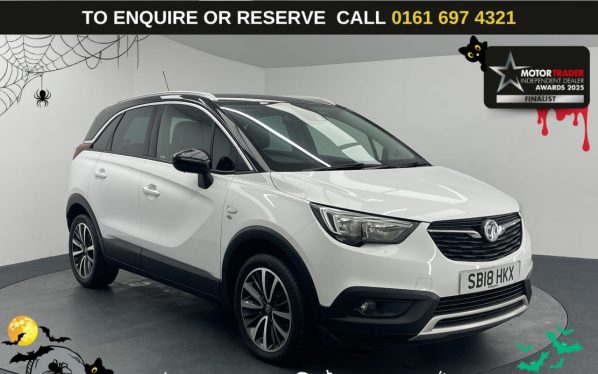 Used 2018 WHITE VAUXHALL CROSSLAND X SUV 1.2 Turbo GPF Elite SUV 5dr Petrol Manual Euro 6 (s/s) (130 ps) (reg. 2018-05-31) for sale in Manchester