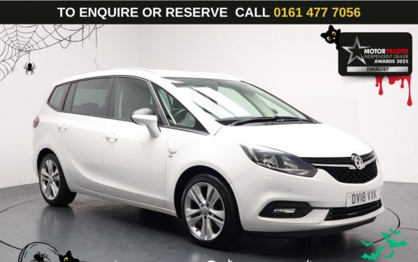 Used 2018 WHITE VAUXHALL ZAFIRA TOURER MPV 1.4i Turbo SRi Nav MPV 5dr Petrol Manual Euro 6 (140 ps) (reg. 2018-06-30) for sale in Stockport