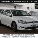 Used 2018 WHITE VOLKSWAGEN GOLF Hatchback 1.5 TSI EVO BlueMotion Tech SE Nav Hatchback 5dr Petrol DSG Euro 6 (s/s) (130 ps) (reg. 2018-06-23) for sale in Stockport