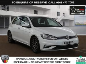 Used 2018 WHITE VOLKSWAGEN GOLF Hatchback 1.5 TSI EVO BlueMotion Tech SE Nav Hatchback 5dr Petrol DSG Euro 6 (s/s) (130 ps) (reg. 2018-06-23) for sale in Stockport