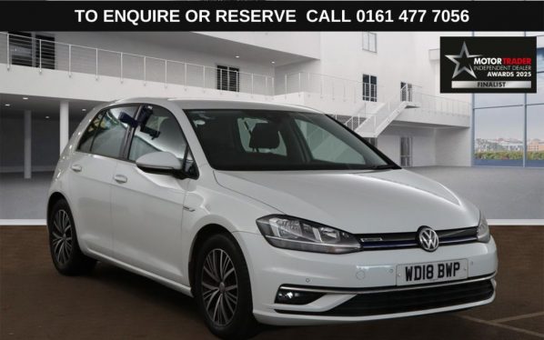 Used 2018 WHITE VOLKSWAGEN GOLF Hatchback 1.5 TSI EVO BlueMotion Tech SE Nav Hatchback 5dr Petrol DSG Euro 6 (s/s) (130 ps) (reg. 2018-06-23) for sale in Stockport