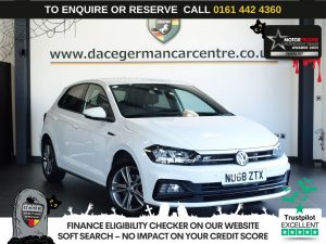 Used 2018 WHITE VOLKSWAGEN POLO Hatchback 1.0 TSI GPF R-Line Hatchback 5dr Petrol Manual Euro 6 (s/s) (115 ps) (reg. 2018-12-29) for sale in Altrincham