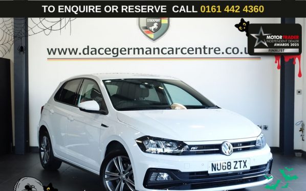 Used 2018 WHITE VOLKSWAGEN POLO Hatchback 1.0 TSI GPF R-Line Hatchback 5dr Petrol Manual Euro 6 (s/s) (115 ps) (reg. 2018-12-29) for sale in Altrincham
