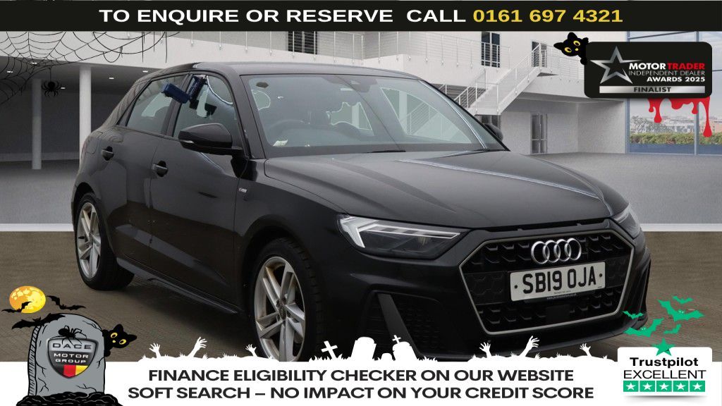 Used 2019 BLACK AUDI A1 Hatchback 1.0 TFSI 30 S line Sportback 5dr Petrol Manual Euro 6 (s/s) (116 ps) (reg. 2019-05-03) for sale in Manchester