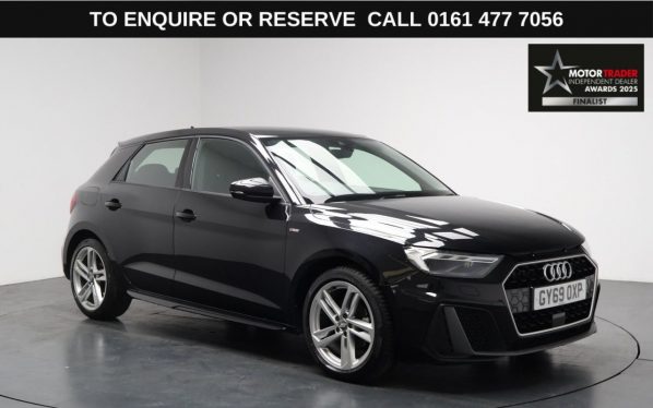 Used 2019 BLACK AUDI A1 Hatchback 1.0 TFSI 30 S line Sportback 5dr Petrol Manual Euro 6 (s/s) (116 ps) (reg. 2019-12-18) for sale in Stockport