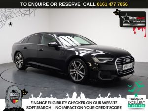 Used 2019 BLACK AUDI A6 SALOON Saloon 2.0 TDI 40 S line Saloon 4dr Diesel S Tronic Euro 6 (s/s) (204 ps) (reg. 2019-02-26) for sale in Stockport