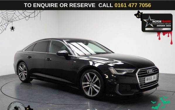 Used 2019 BLACK AUDI A6 SALOON Saloon 2.0 TDI 40 S line Saloon 4dr Diesel S Tronic Euro 6 (s/s) (204 ps) (reg. 2019-02-26) for sale in Stockport