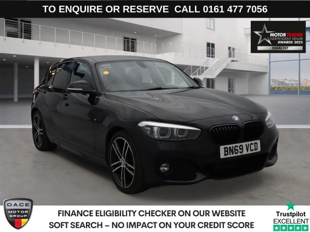 Used 2019 BLACK BMW 1 SERIES Hatchback 2.0 118d M Sport Shadow Edition Hatchback 5dr Diesel Auto Euro 6 (s/s) (150 ps) (reg. 2019-09-20) for sale in Stockport