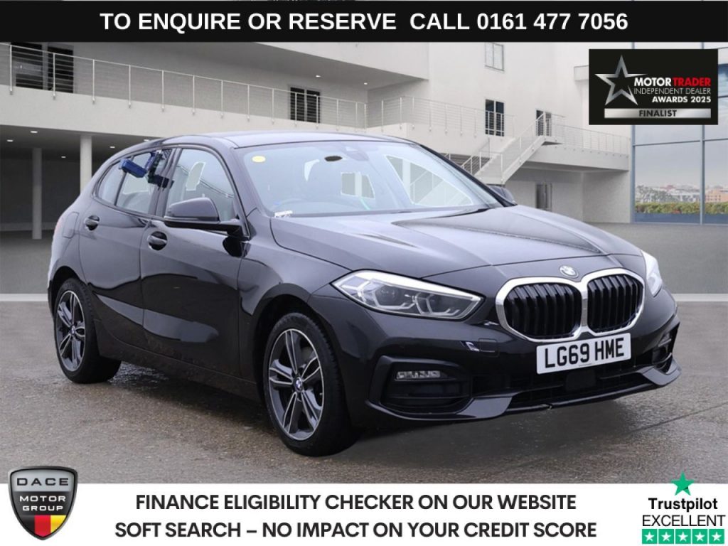 Used 2019 BLACK BMW 1 SERIES Hatchback 2.0 118d Sport Hatchback 5dr Diesel Auto Euro 6 (s/s) (150 ps) (reg. 2019-09-26) for sale in Stockport