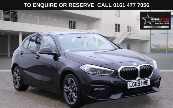 Used 2019 BLACK BMW 1 SERIES Hatchback 2.0 118d Sport Hatchback 5dr Diesel Auto Euro 6 (s/s) (150 ps) (reg. 2019-09-26) for sale in Stockport