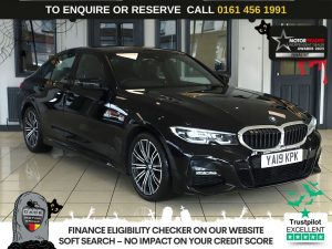 Used 2019 BLACK BMW 3 SERIES Saloon 2.0 320d M Sport Saloon 4dr Diesel Auto xDrive Euro 6 (s/s) (190 ps) (reg. 2019-04-18) for sale in Wilmslow