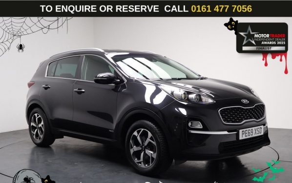 Used 2019 BLACK KIA SPORTAGE SUV 1.6 T-GDi 2 SUV 5dr Petrol Manual AWD Euro 6 (s/s) (174 bhp) (reg. 2019-09-20) for sale in Stockport