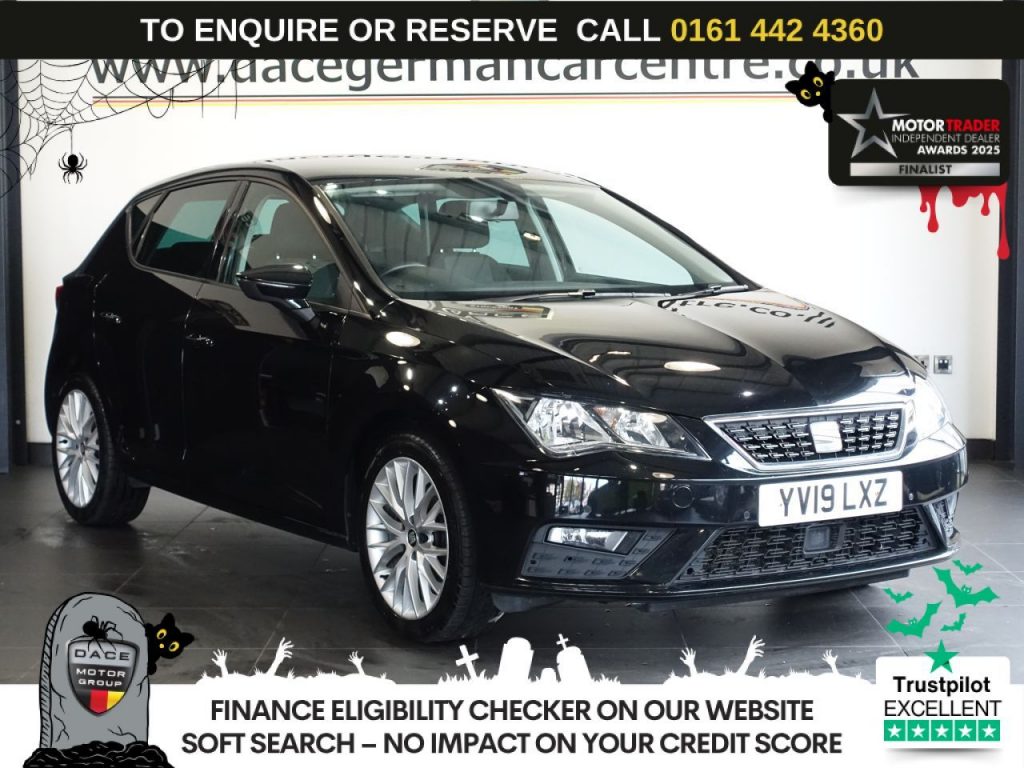 Used 2019 BLACK SEAT LEON Hatchback 1.5 TSI EVO SE Dynamic Hatchback 5dr Petrol Manual Euro 6 (s/s) (130 ps) (reg. 2019-06-17) for sale in Altrincham