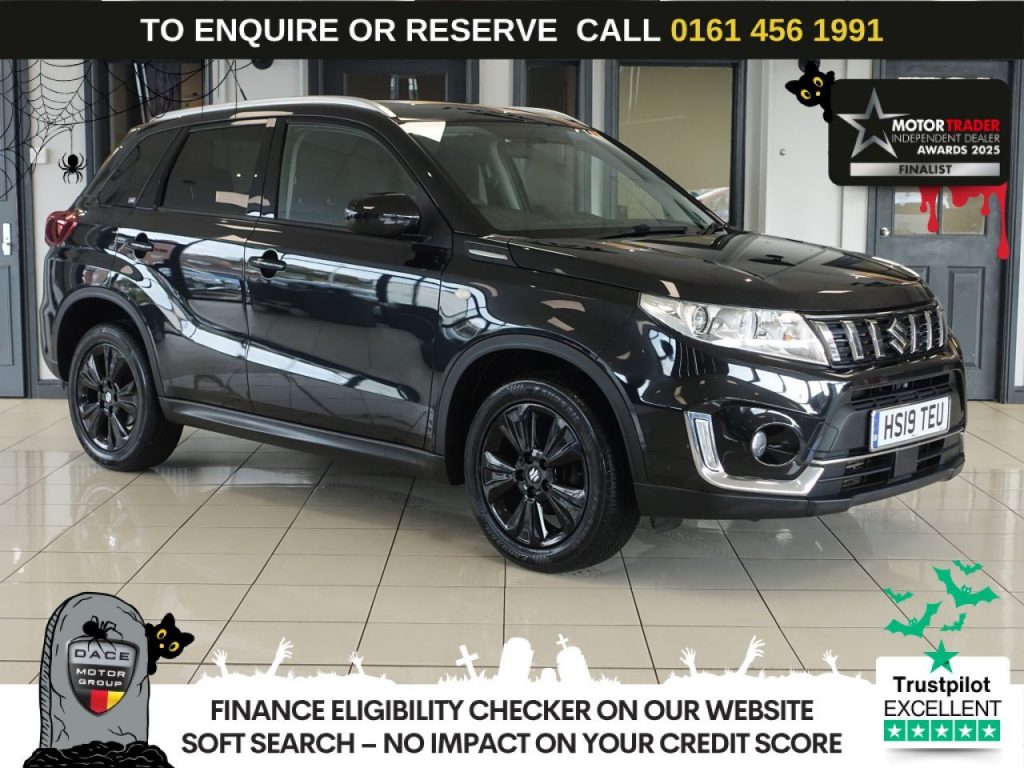 Used 2019 BLACK SUZUKI VITARA SUV 1.0 Boosterjet SZ-T SUV 5dr Petrol Auto Euro 6 (s/s) (111 ps) (reg. 2019-05-22) for sale in Wilmslow
