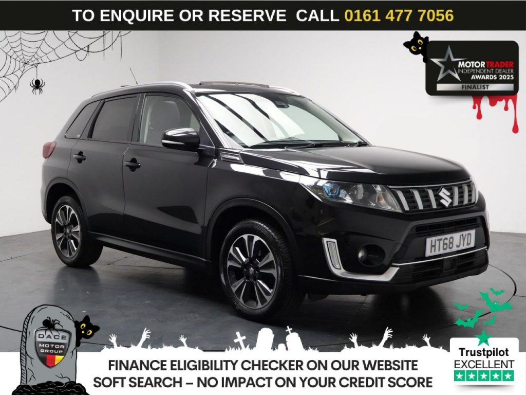 Used 2019 BLACK SUZUKI VITARA SUV 1.4 Boosterjet SZ5 SUV 5dr Petrol Manual Euro 6 (s/s) (140 ps) (reg. 2019-01-31) for sale in Stockport