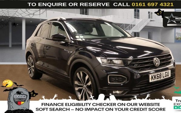 Used 2019 BLACK VOLKSWAGEN T-ROC SUV 1.6 TDI R-Line SUV 5dr Diesel Manual Euro 6 (s/s) (115 ps) (reg. 2019-02-25) for sale in Manchester