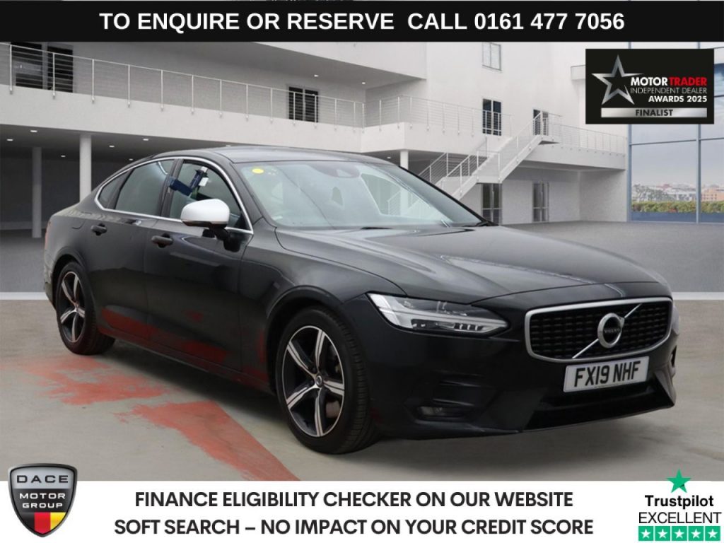 Used 2019 BLACK VOLVO S90 Saloon 2.0 T4 R-Design Plus Saloon 4dr Petrol Auto Euro 6 (s/s) (190 ps) (reg. 2019-05-31) for sale in Stockport