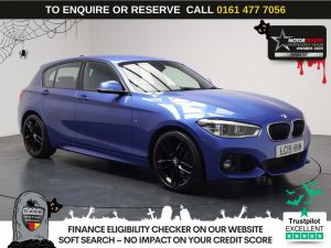 Used 2019 BLUE BMW 1 SERIES Hatchback 1.5 118i GPF M Sport Hatchback 5dr Petrol Manual Euro 6 (s/s) (136 ps) (reg. 2019-03-29) for sale in Stockport