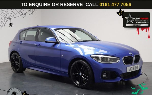 Used 2019 BLUE BMW 1 SERIES Hatchback 1.5 118i GPF M Sport Hatchback 5dr Petrol Manual Euro 6 (s/s) (136 ps) (reg. 2019-03-29) for sale in Stockport