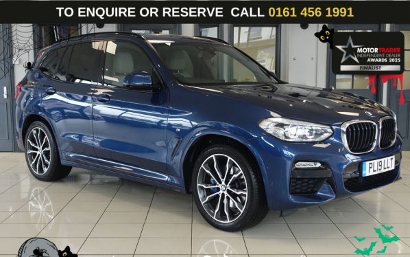 Used 2019 BLUE BMW X3 SUV 2.0 20d M Sport SUV 5dr Diesel Auto xDrive Euro 6 (s/s) (190 ps) (reg. 2019-06-28) for sale in Wilmslow
