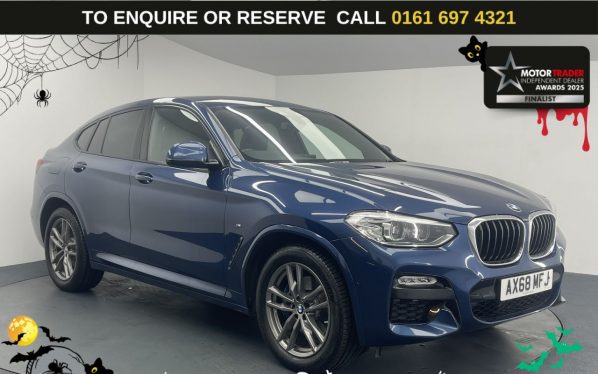 Used 2019 BLUE BMW X4 SUV 3.0 30d M Sport SUV 5dr Diesel Auto xDrive Euro 6 (s/s) (265 ps) (reg. 2019-01-31) for sale in Manchester