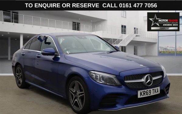 Used 2019 BLUE MERCEDES-BENZ C-CLASS Saloon 2.0 C300d AMG Line (Premium Plus) Saloon 4dr Diesel G-Tronic+ Euro 6 (s/s) (245 ps) (reg. 2019-12-23) for sale in Stockport
