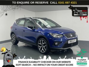 Used 2019 BLUE SEAT ARONA SUV 1.6 TDI XCELLENCE Lux SUV 5dr Diesel DSG Euro 6 (s/s) (95 ps) (reg. 2019-08-16) for sale in Manchester