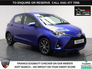 Used 2019 BLUE TOYOTA YARIS Hatchback 1.0 VVT-i Icon Tech Hatchback 5dr Petrol Manual Euro 6 (72 ps) (reg. 2019-03-21) for sale in Stockport