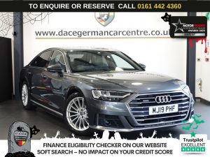 Used 2019 GREY AUDI A8 Saloon 3.0 TDI V6 50 S line Saloon 4dr Diesel Tiptronic quattro Euro 6 (s/s) (286 ps) (reg. 2019-03-26) for sale in Altrincham
