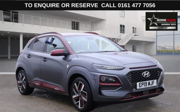 Used 2019 GREY HYUNDAI KONA SUV 1.6 T-GDi Iron Man Edition SUV 5dr Petrol DCT Euro 6 (s/s) (177 ps) (reg. 2019-07-17) for sale in Stockport