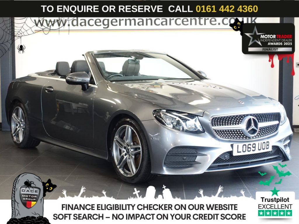 Used 2019 GREY MERCEDES-BENZ E-CLASS Convertible 2.0 E220d AMG Line Cabriolet 2dr Diesel G-Tronic+ Euro 6 (s/s) (194 ps) (reg. 2019-12-31) for sale in Altrincham